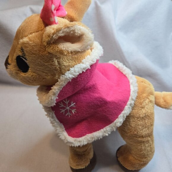 Dan Dee Clarice Reindeer Plush Rudolph Stuffed Animal Girlfriend Pink Bow Cape - Picture 8 of 9